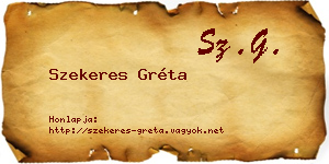 Szekeres Gréta névjegykártya