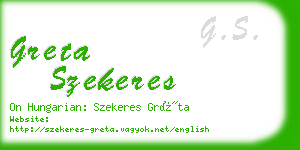 greta szekeres business card